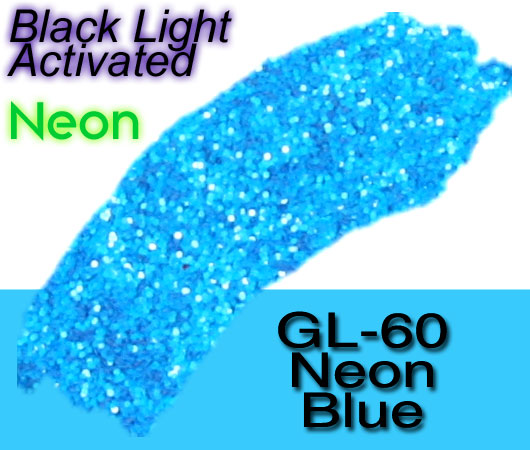 Glitter Sample (2g) in Extra-Fine Hex Cut Glitter:GL-60_Neon_Blue