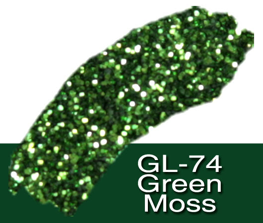 Glitter Sample (2g) in Extra-Fine Hex Cut Glitter:GL-74_Green_Moss