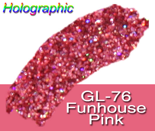 Glitter Sample (2g) in Extra-Fine Hex Cut Glitter:GL-76_Funhouse_Pink