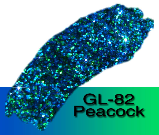 Glitter Sample (2g) in Extra-Fine Hex Cut Glitter:GL-82_Peacock