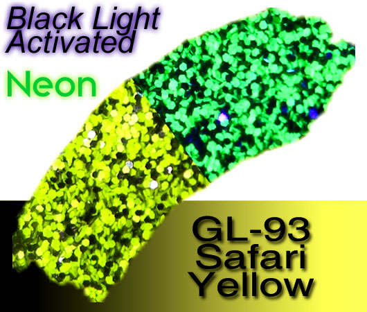 Glitter Sample (2g) in Extra-Fine Hex Cut Glitter:GL-93_Safari_Yellow