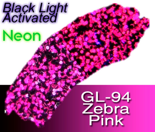 Glitter Sample (2g) in Extra-Fine Hex Cut Glitter:GL-94_Zebra_Pink