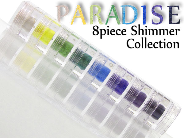 Grl Cosmetics Paradise 8pc Mineral Shimmer Powder Stack
