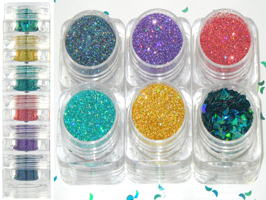 Grl Cosmetics Starburst 6pc Face Painting Glitter Set