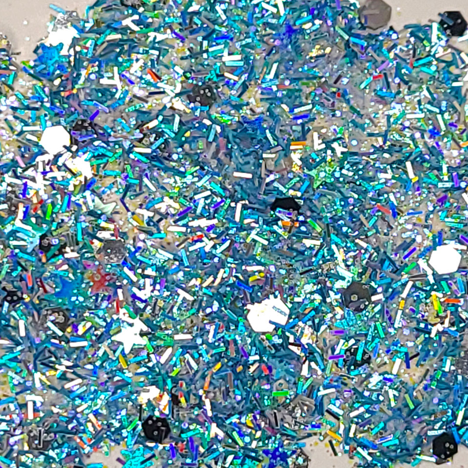 Under The Sea Chunky Glitter Mix, 5 Gram Square Jar