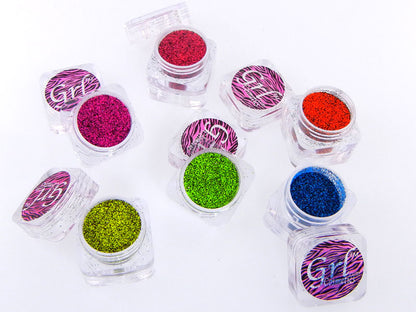 Grl Cosmetics Zebra Collection, 6 Piece Glitter Set