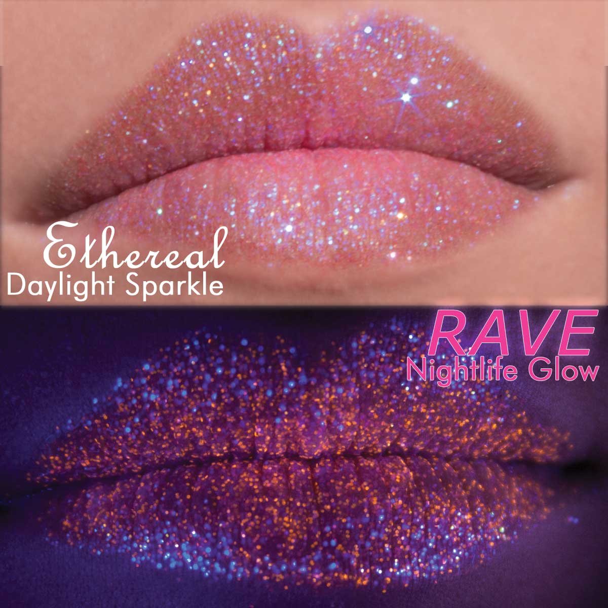 Glow Glitter Lips - Bubblegum Pink